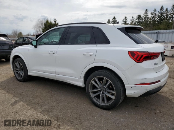 2022 Audi Q3 Premium z VIN WA1AECF3XN1111174, wystawiony jako Copart lot #54718895 z przebiegiem 48 291 mil mil oraz Szkoda całkowita • Salvage title. Historia ofert i sprzedaży dostępna na DreamBid. Obrazek 2.