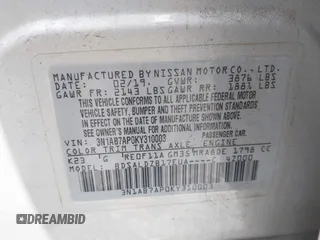 2019 Nissan Sentra S z VIN 3N1AB7AP0KY310003, wystawiony jako IAAI lot #41778223 z przebiegiem Nie podano mil oraz . Historia ofert i sprzedaży dostępna na DreamBid. Obrazek 9.