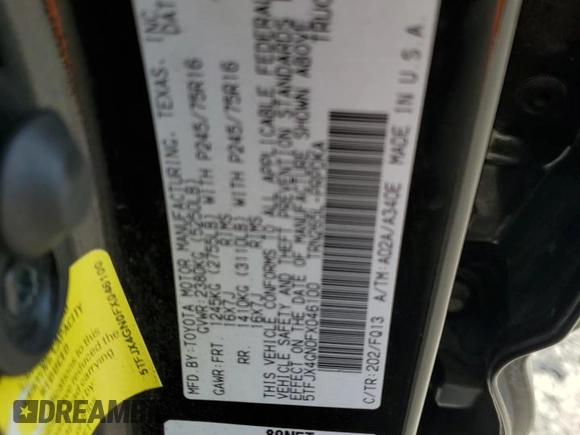 2015 Toyota Tacoma PreRunner with VIN 5TFJX4GN0FX046100, listed as a Copart auction lot 48873615 with 148,087 mi miles and Salvage title. Bid and sale history available at DreamBid. Image 14.