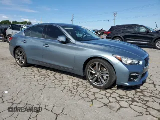 2015 Infiniti Q50 Premium with VIN JN1BV7AR8FM401557, listed as a Copart auction lot 54860485 with 71,214 mi miles and Salvage title. Bid and sale history available at DreamBid. Image 4.