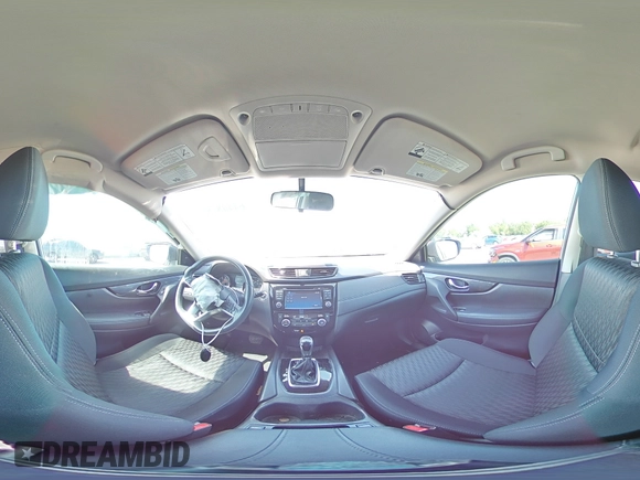 2017 Nissan Rogue SV with VIN KNMAT2MV4HP588324, listed as a Copart auction lot 61448755 with 43,596 mi miles and Salvage title. Bid and sale history available at DreamBid. Image 16.