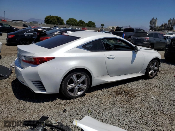 2016 Lexus RC 200t F Sport with VIN JTHHA5BC5G5002326, listed as a Copart auction lot 58969195 with 49,136 mi miles and Salvage title. Bid and sale history available at DreamBid. Image 3.