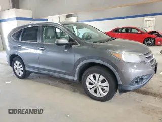 2012 Honda CR-V EX-L with VIN 2HKRM4H70CH602781, listed as a Copart auction lot 52004255 with 117,629 mi miles and Salvage Title. Bid and sale history available at carsss.com. Image 4.
