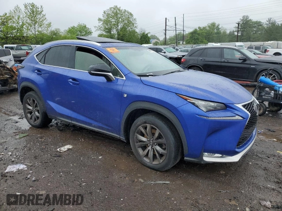 2016 Lexus NX 200t with VIN JTJYARBZ7G2024520, listed as a Copart auction lot 56489115 with Not provided miles and Salvage title. Bid and sale history available at DreamBid. Image 4.