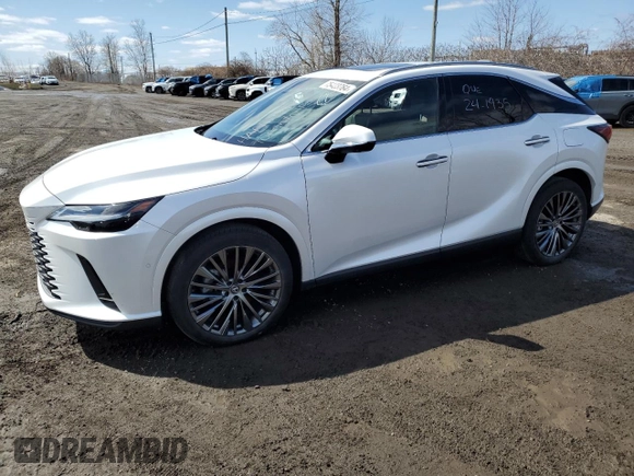2023 Lexus RX 350 with VIN 2T2BAMCA6PC009752, listed as a Copart auction lot 75423764 with 27,726 mi miles and Salvage title. Bid and sale history available at DreamBid. Image 1.