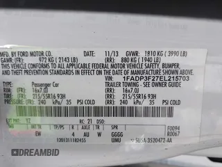 2014 Ford Focus SE with VIN 1FADP3F27EL215703, listed as a IAAI auction lot 42110523 with 179,371 mi miles. Bid and sale history available at carsss.com. Image 9.