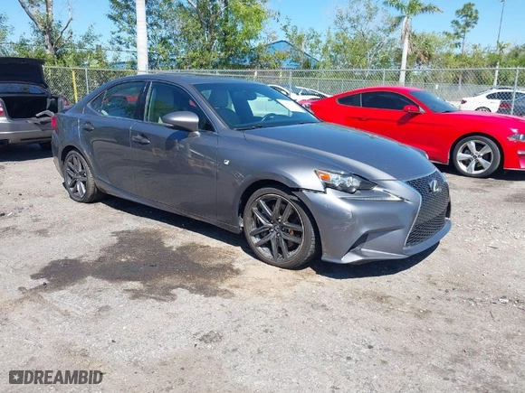 2015 Lexus IS 350 with VIN JTHBE1D26F5018461, listed as a IAAI auction lot 41821640 with 161404 miles. Bid and sale history available at carsss.com. Image 1.