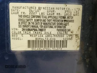 2010 Nissan Sentra z VIN 3N1AV6AP8AL706072, wystawiony jako Copart lot #89112485 z przebiegiem 213 597 mil mil oraz Szkoda całkowita • Salvage title. Historia ofert i sprzedaży dostępna na DreamBid. Obrazek 14.