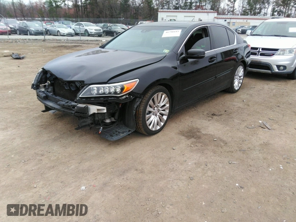 2014 Acura RLX Tech Pkg with VIN JH4KC1F56EC007418, listed as a IAAI auction lot 41790185 with 130,288 mi miles. Bid and sale history available at carsss.com. Image 2.