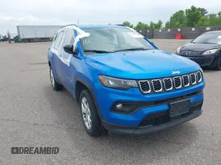2024 Jeep Compass Latitude with VIN 3C4NJDBN1RT111868, listed as a IAAI auction lot 42356179 with Not provided miles and . Bid and sale history available at DreamBid. Image 1.