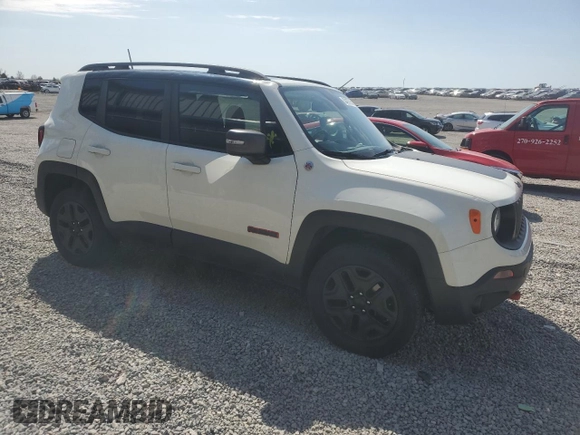 2018 Jeep Renegade Trailhawk with VIN ZACCJBCB2JPG87075, listed as a Copart auction lot 52492795 with 127,596 mi miles and Salvage title. Bid and sale history available at DreamBid. Image 4.