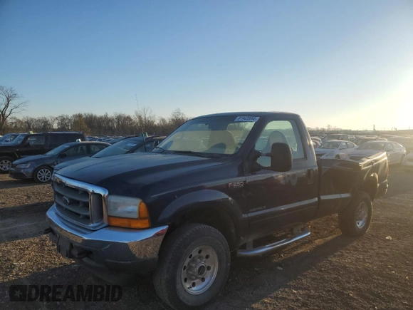 2001 Ford Super Duty F-250 XL with VIN 1FTNF21F81EC78961, listed as a Copart auction lot 81943594 with 192,868 mi miles and Salvage Title. Bid and sale history available at carsss.com. Image 1.