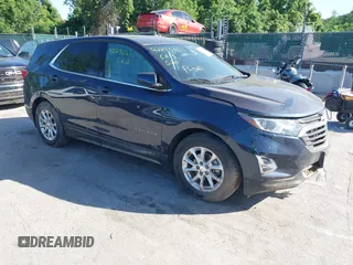 2018 Chevrolet Equinox LT z VIN 3GNAXSEV9JS512597, wystawiony jako IAAI lot #42290681 z przebiegiem 221 mil mil oraz . Historia ofert i sprzedaży dostępna na DreamBid. Obrazek 1.