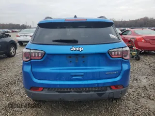 2018 Jeep Compass Sport with VIN 3C4NJCAB2JT287351, listed as a Copart auction lot 83685394 with 67,046 mi miles and Salvage Title. Bid and sale history available at carsss.com. Image 6.