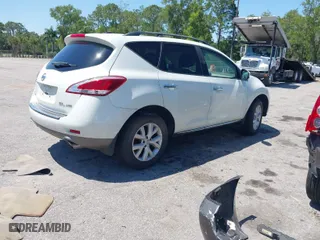 2011 Nissan Murano SL with VIN JN8AZ1MW0BW175478, listed as a IAAI auction lot 42035369 with 138,953 mi miles. Bid and sale history available at carsss.com. Image 4.