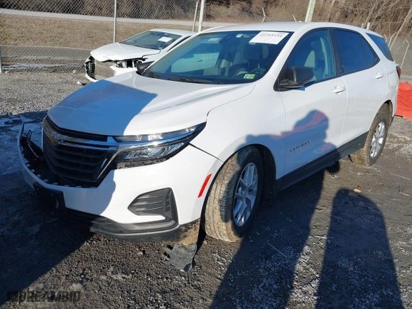 2022 Chevrolet Equinox LS with VIN 3GNAXSEV0NS145224, listed as a IAAI auction lot 41345234 with 51,134 mi miles. Bid and sale history available at carsss.com. Image 2.