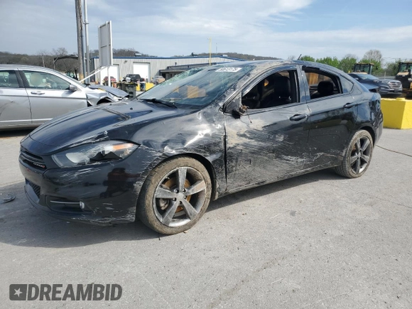 2014 Dodge Dart GT with VIN 1C3CDFEB2ED791019, listed as a Copart auction lot 50613175 with 0 mi miles and Salvage Title. Bid and sale history available at carsss.com. Image 1.