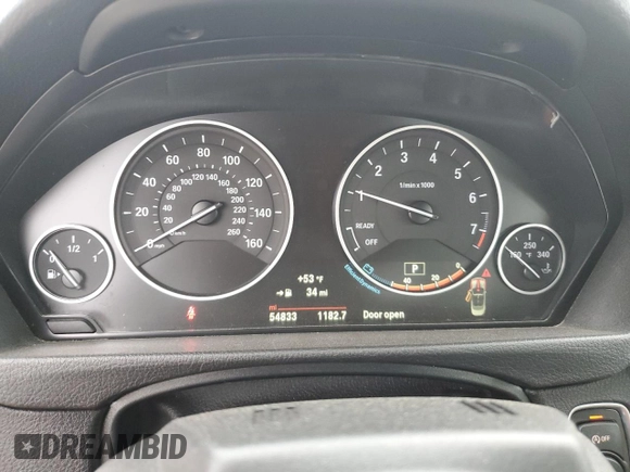 2016 BMW 4 Series 428i xDrive with VIN WBA3T1C55GP821711, listed as a Copart auction lot 44401385 with 54,833 mi miles and Salvage title. Bid and sale history available at DreamBid. Image 9.