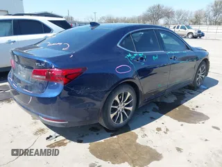 2015 Acura TLX with VIN 19UUB1F39FA018293, listed as a IAAI auction lot 41645461 with 76,068 mi miles. Bid and sale history available at carsss.com. Image 4.