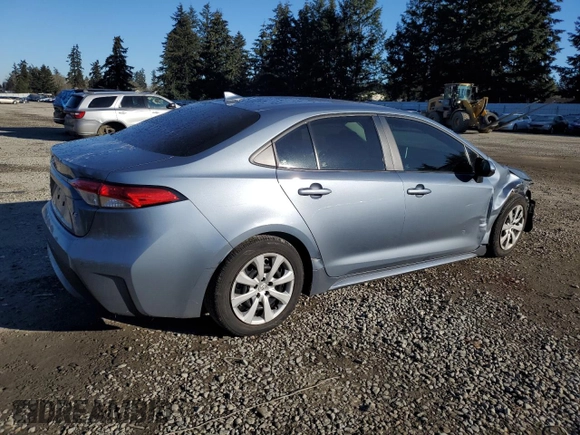 2020 Toyota Corolla LE with VIN 5YFEPRAE3LP134088, listed as a Copart auction lot 42796305 with 33,634 mi miles and Salvage Title. Bid and sale history available at carsss.com. Image 3.