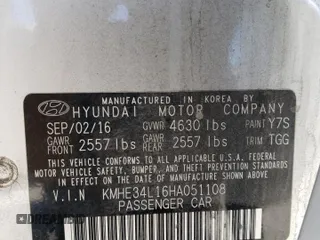 2017 Hyundai Sonata Hybrid Limited with VIN KMHE34L16HA051108, listed as a Copart auction lot 63141923 with 152,407 mi miles. Bid and sale history available at carsss.com. Image 14.