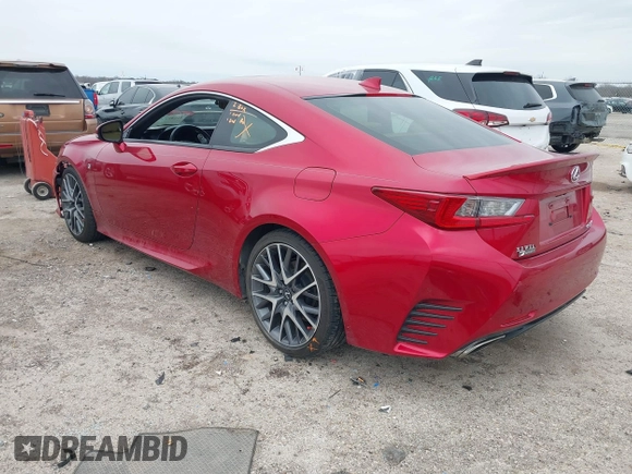2018 Lexus RC with VIN JTHHZ5BC2J5018533, listed as a IAAI auction lot 41639355 with 68,657 mi miles. Bid and sale history available at carsss.com. Image 3.