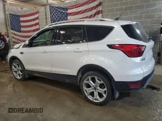 2019 Ford Escape Titanium with VIN 1FMCU9J97KUC37529, listed as a Copart auction lot 42243404 with 37,677 mi miles and Salvage Title. Bid and sale history available at carsss.com. Image 2.