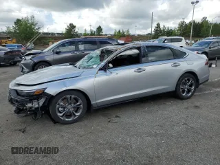 2024 Honda Accord EX-L with VIN 1HGCY2F66RA072424, listed as a Copart auction lot 56247225 with 1,677 mi miles and Salvage title. Bid and sale history available at DreamBid. Image 1.