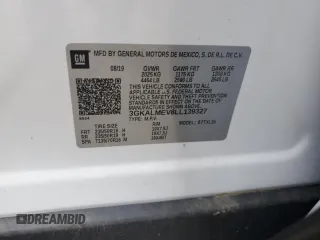 2020 GMC Terrain SLE with VIN 3GKALMEV8LL139327, listed as a Copart auction lot 57036415 with 61,130 mi miles and Salvage title. Bid and sale history available at DreamBid. Image 13.