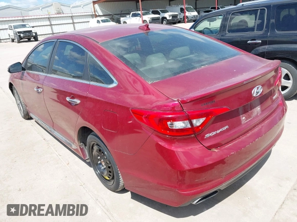 2016 Hyundai Sonata Sport with VIN 5NPE34AF5GH418008, listed as a IAAI auction lot 42233479 with 120,488 mi miles and . Bid and sale history available at DreamBid. Image 3.
