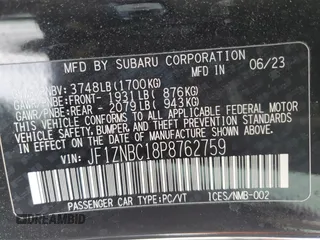 2023 Toyota GR86 with VIN JF1ZNBC18P8762759, listed as a Copart auction lot 42394545 with 16,469 mi miles and Salvage Title. Bid and sale history available at carsss.com. Image 13.