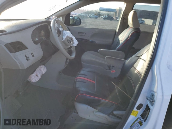2012 Toyota Sienna with VIN 5TDKA3DCXCS012959, listed as a Copart auction lot 87316364 with Not Provided miles and Salvage Title. Bid and sale history available at DreamBid. Image 7.