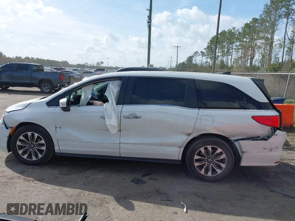 2022 Honda Odyssey EX-L with VIN 5FNRL6H7XNB027850, listed as a IAAI auction lot 41723046 with 84,299 mi miles and . Bid and sale history available at DreamBid. Image 14.