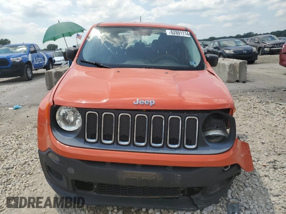 2015 Jeep Renegade Sport with VIN ZACCJBAT3FPC23361, listed as a Copart auction lot 62801114 with Not Provided miles and Salvage Title. Bid and sale history available at DreamBid. Image 5.