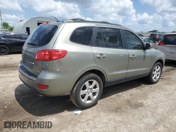 2009 Hyundai Santa Fe Limited with VIN 5NMSH13E99H256486, listed as a Copart auction lot 55620925 with 271,499 mi miles and Salvage title. Bid and sale history available at DreamBid. Image 3.