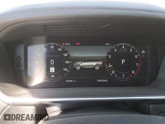 2018 Land Rover Range Rover Sport with VIN SALWR2RE1JA199185, listed as a Copart auction lot 48018285 with 150,106 mi miles and Salvage Title. Bid and sale history available at carsss.com. Image 9.