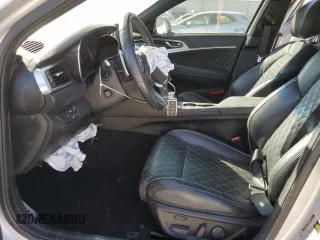 2019 Genesis G70 Advanced with VIN KMTG44LA1KU044908, listed as a Copart auction lot 76779574 with 51,678 mi miles and Salvage title. Bid and sale history available at DreamBid. Image 7.