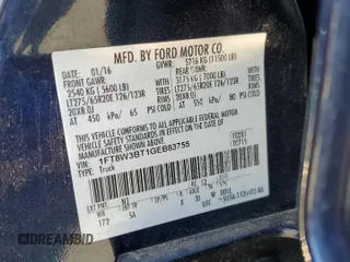 2016 Ford F-350 Platinum with VIN 1FT8W3BT1GEB83755, listed as a Copart auction lot 52228235 with Not Provided miles and Salvage Title. Bid and sale history available at DreamBid. Image 14.