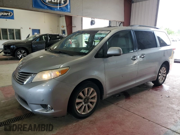 2011 Toyota Sienna XLE with VIN 5TDDK3DC7BS022837, listed as a Copart auction lot 60811445 with 210,732 mi miles and Salvage title. Bid and sale history available at DreamBid. Image 1.