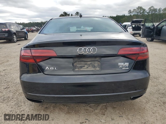2017 Audi A8 Sport with VIN WAU43AFD4HN005979, listed as a Copart auction lot 48757375 with 148,350 mi miles and Salvage Title. Bid and sale history available at DreamBid. Image 6.
