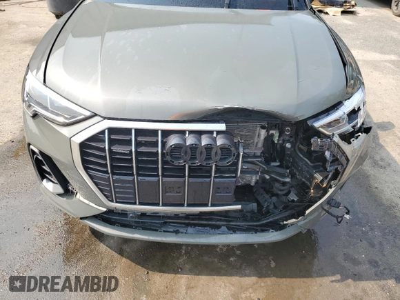 2024 Audi Q3 S line Premium with VIN WA1DECF33R1130720, listed as a Copart auction lot 59292025 with 15,949 mi miles and Salvage title. Bid and sale history available at DreamBid. Image 12.