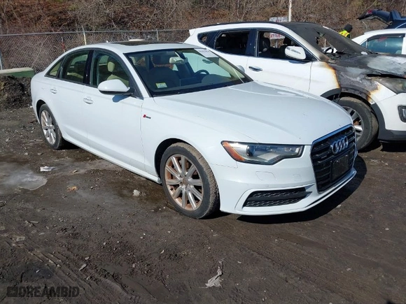 2012 Audi A6 3.0T Prestige with VIN WAUHGAFC2CN093047, listed as a IAAI auction lot 41623434 with 106,828 mi miles. Bid and sale history available at carsss.com. Image 1.