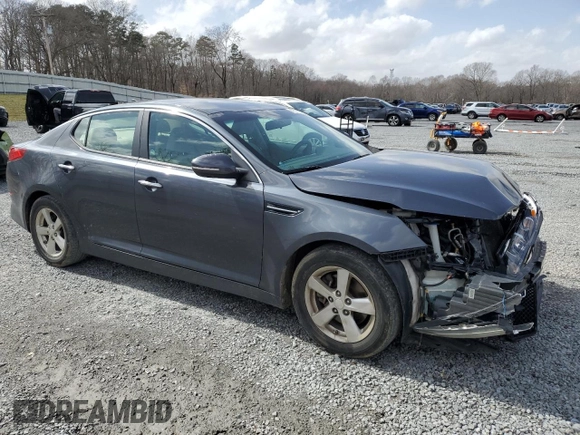 2015 Kia Optima LX with VIN KNAGM4A70F5636996, listed as a Copart auction lot 47571015 with 141,234 mi miles and Salvage Title. Bid and sale history available at carsss.com. Image 4.