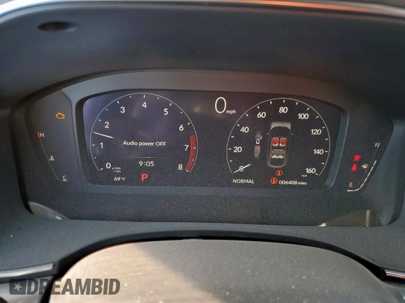2025 Acura Integra with VIN 19UDE4H22SA001665, listed as a Copart auction lot 46702875 with 6,408 mi miles and Salvage Title. Bid and sale history available at DreamBid. Image 9.