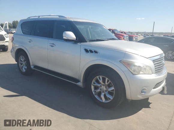 2012 Infiniti QX56 7-passenger with VIN JN8AZ2NF7C9519778, listed as a Copart auction lot 72638854 with 101,344 mi miles and Clean Title. Bid and sale history available at carsss.com. Image 4.