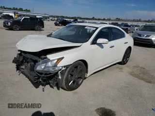 2014 Nissan Maxima SV with VIN 1N4AA5AP6EC496816, listed as a Copart auction lot 46168415 with 157,843 mi miles and Salvage title. Bid and sale history available at DreamBid. Image 1.