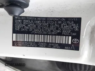 2011 Toyota Prius I with VIN JTDKN3DUXB1463897, listed as a IAAI auction lot 41930431 with 350,478 mi miles. Bid and sale history available at carsss.com. Image 9.