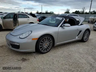 2007 Porsche Boxster S with VIN WP0CB29857U730730, listed as a Copart auction lot 74175794 with 0 mi miles and Salvage Title. Bid and sale history available at carsss.com. Image 1.