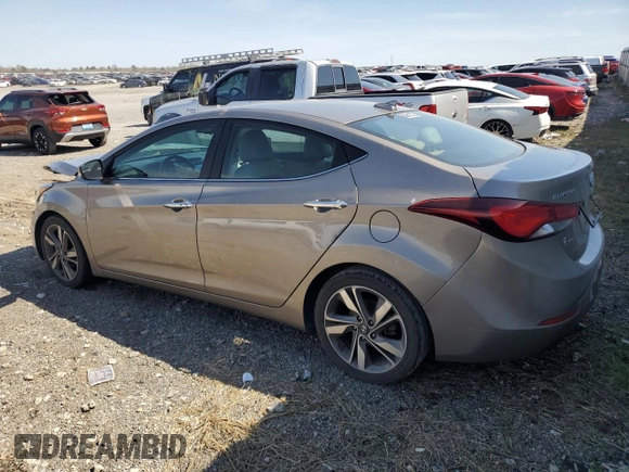 2014 Hyundai Elantra Limited z VIN 5NPDH4AEXEH477637, wystawiony jako Copart lot #52564715 z przebiegiem 131 561 mil mil oraz Szkoda całkowita • Salvage title. Historia ofert i sprzedaży dostępna na DreamBid. Obrazek 2.