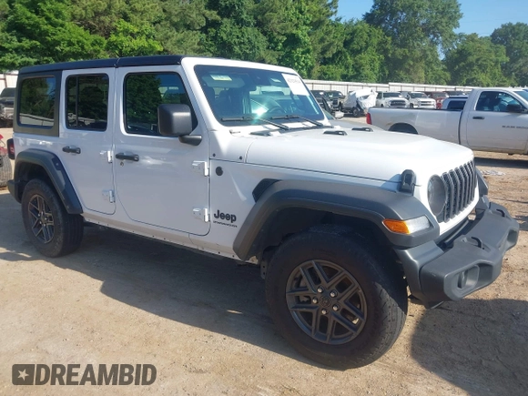 2024 Jeep Wrangler Sport S with VIN 1C4PJXDN2RW276247, listed as a IAAI auction lot 42323514 with 19,162 mi miles and . Bid and sale history available at DreamBid. Image 1.